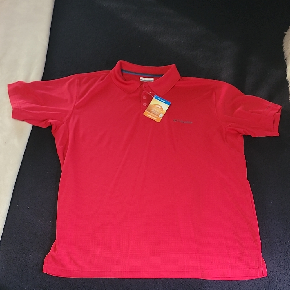 Columbia Men's Vibrant Red Polo Shirt